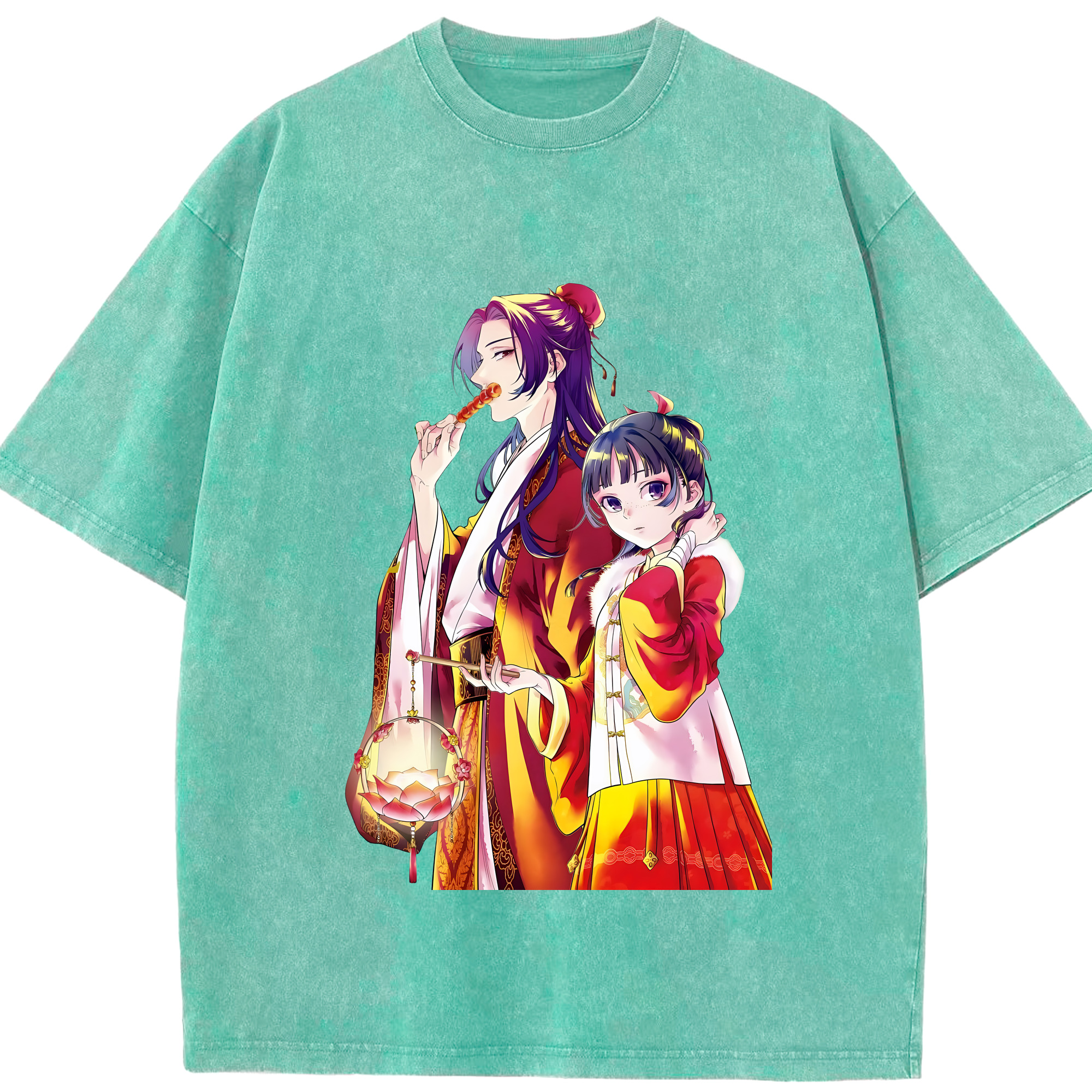 （画像用） 薬屋のひとりごと The Apothecary Diaries 綿100% ヴィンテージ風 半袖Tシャツ（フロントプリント）